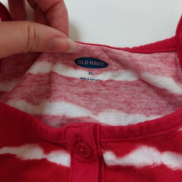 Tie Dye Print Knitted Tank Top Patriotic Look Size 2T Old Navy 4th Of July - Picture 3 of 3